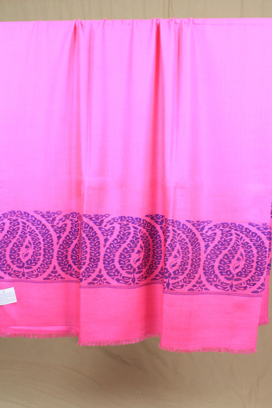 Tayyab Hot Pink Paisley Paldar Kani Pashmina Shawl