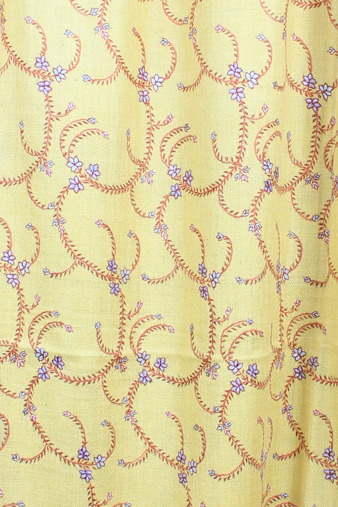 Ishaani Tropical Sun Floral Vine Embroidered Pashmina Shawl