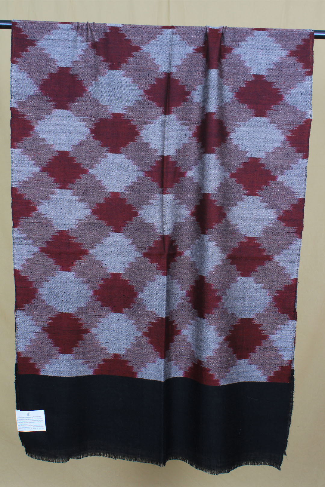 Suhana Buffalo Check Ikat Dyed Cashmere Stole