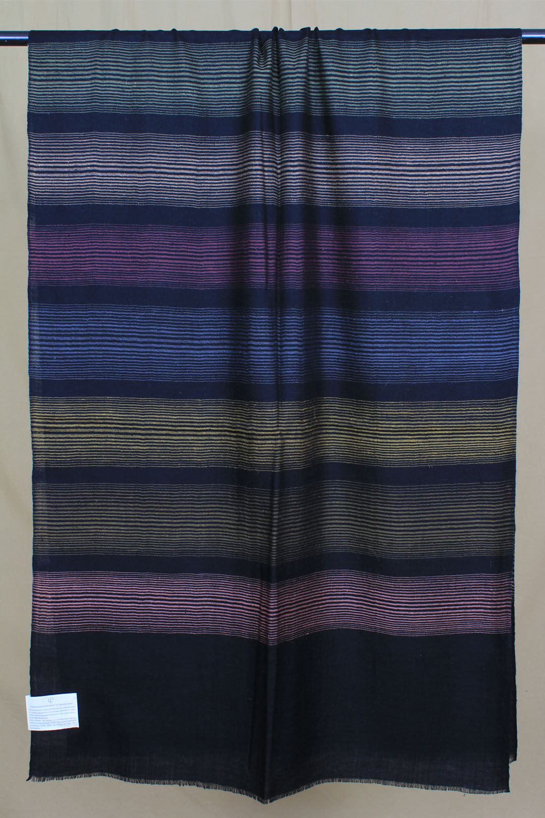 Rivaan Multi Coloured Strips Cashmere Stole