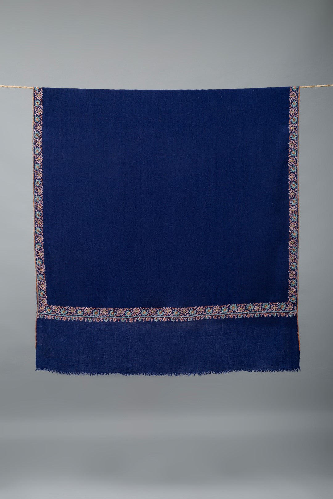 Bluebell Neem Dour Sozni Embroidered Pashmina shawl