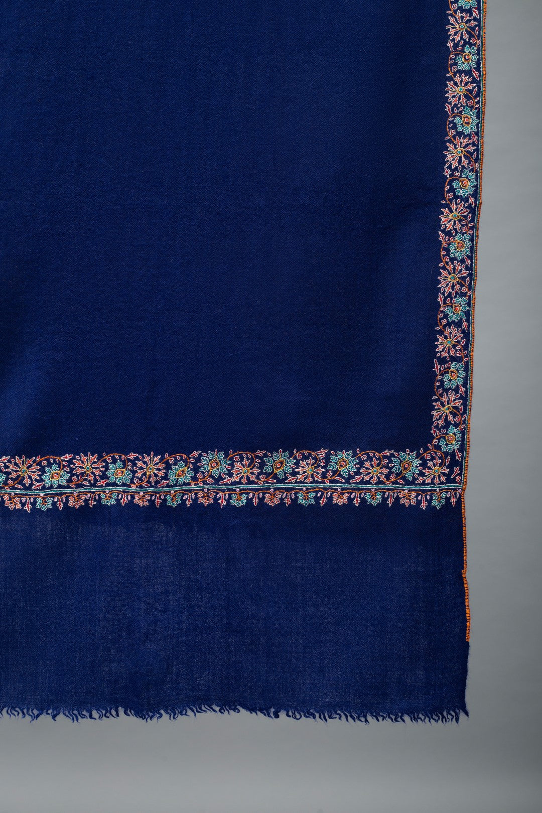 Bluebell Neem Dour Sozni Embroidered Pashmina shawl