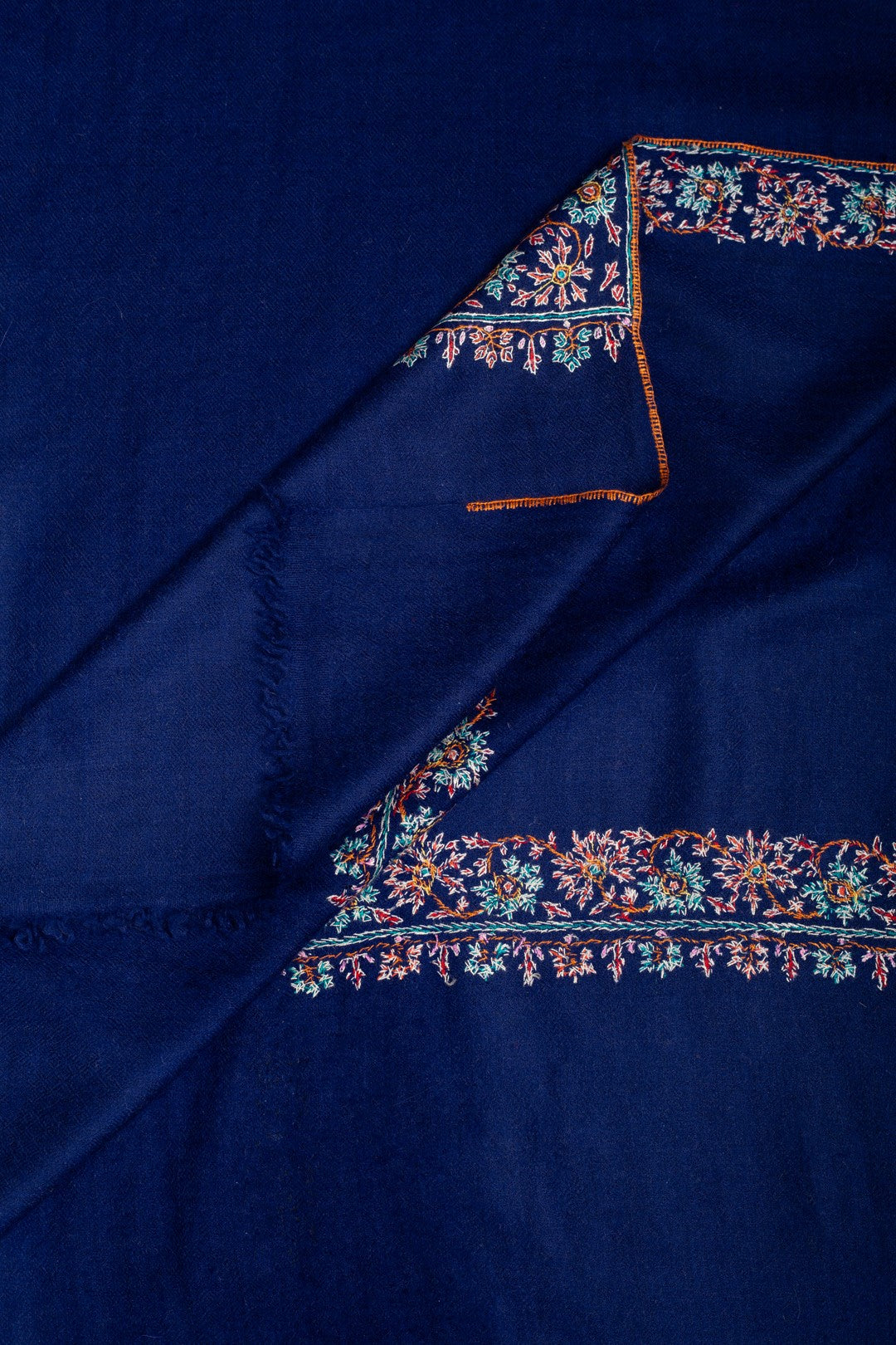 Bluebell Neem Dour Sozni Embroidered Pashmina shawl