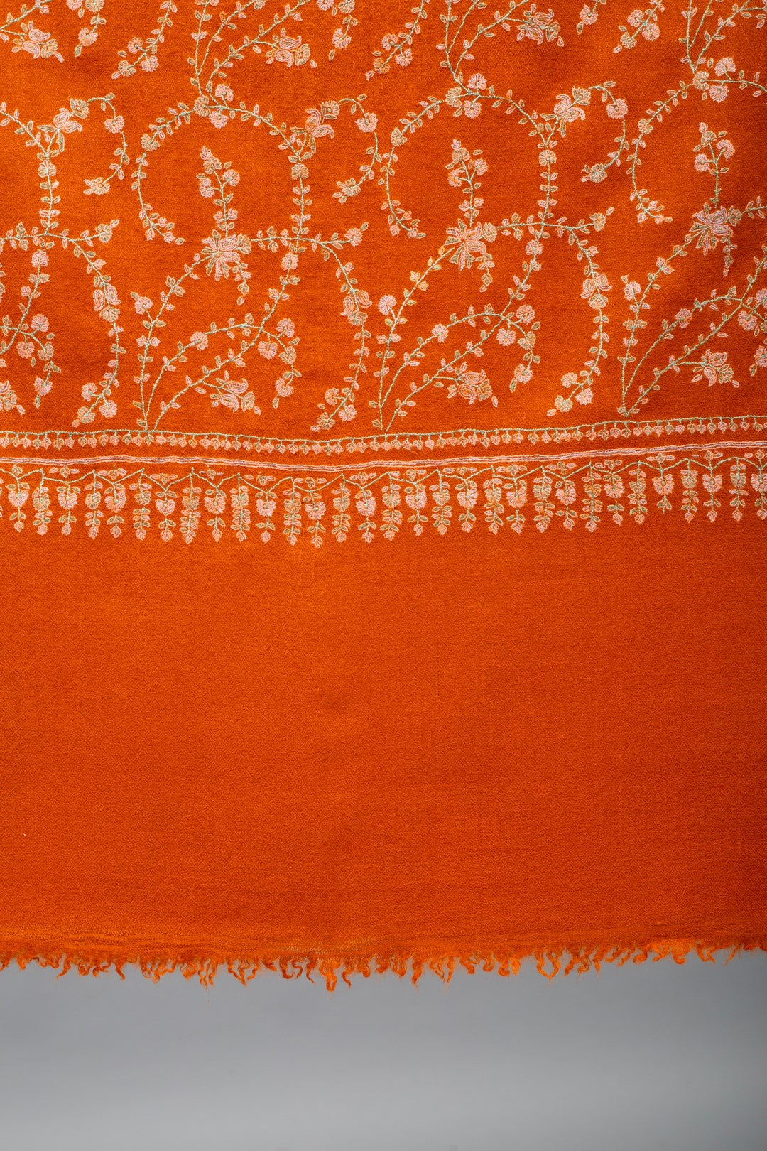 Adeer Burnt Orange Sozni Jaali Pashmina Stole