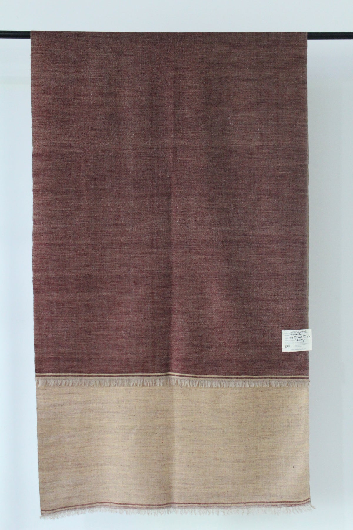 Sabaah Burgundy Reversible Cashmere Stole