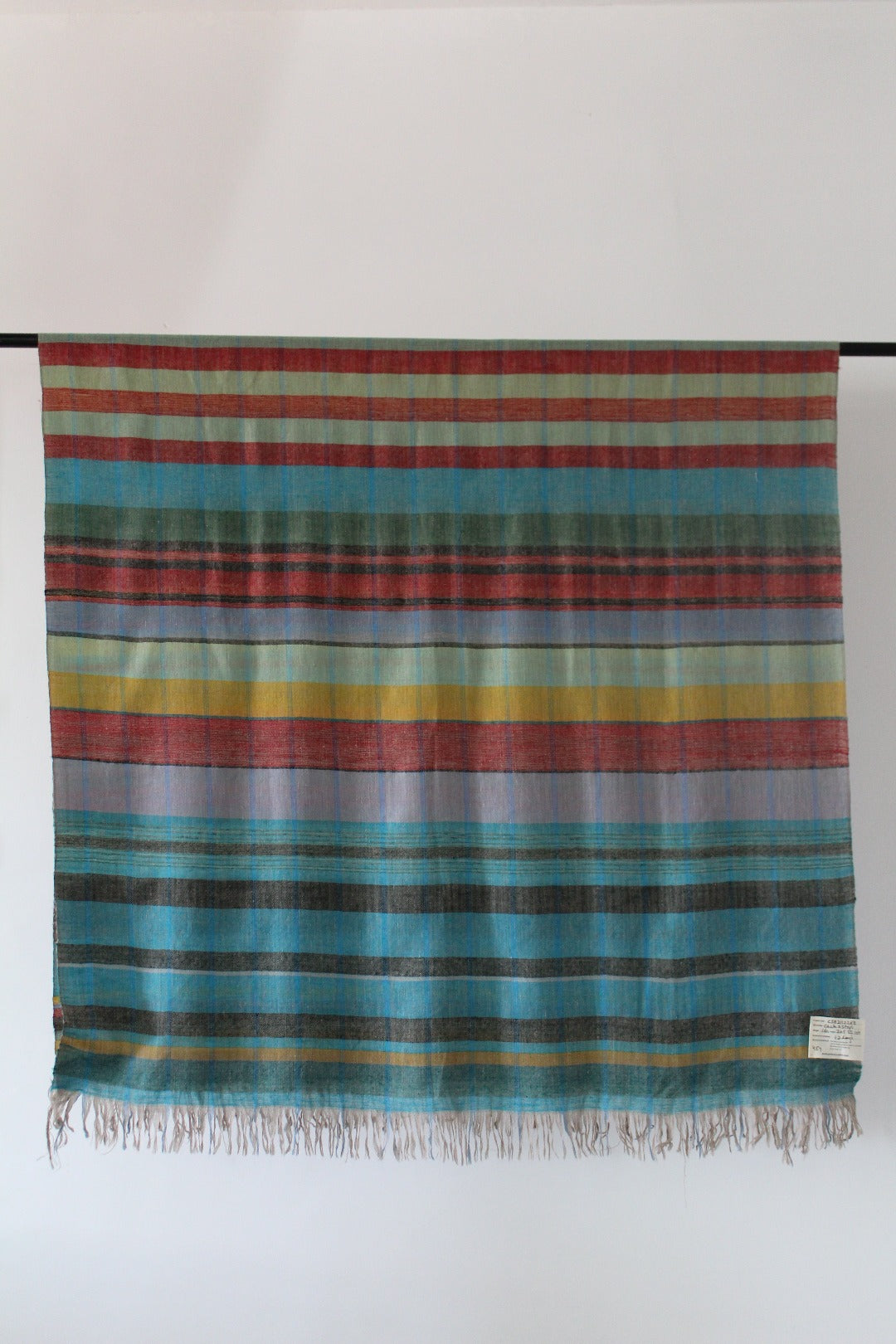 Vanya Multi Colour Strips Cashmere Shawl