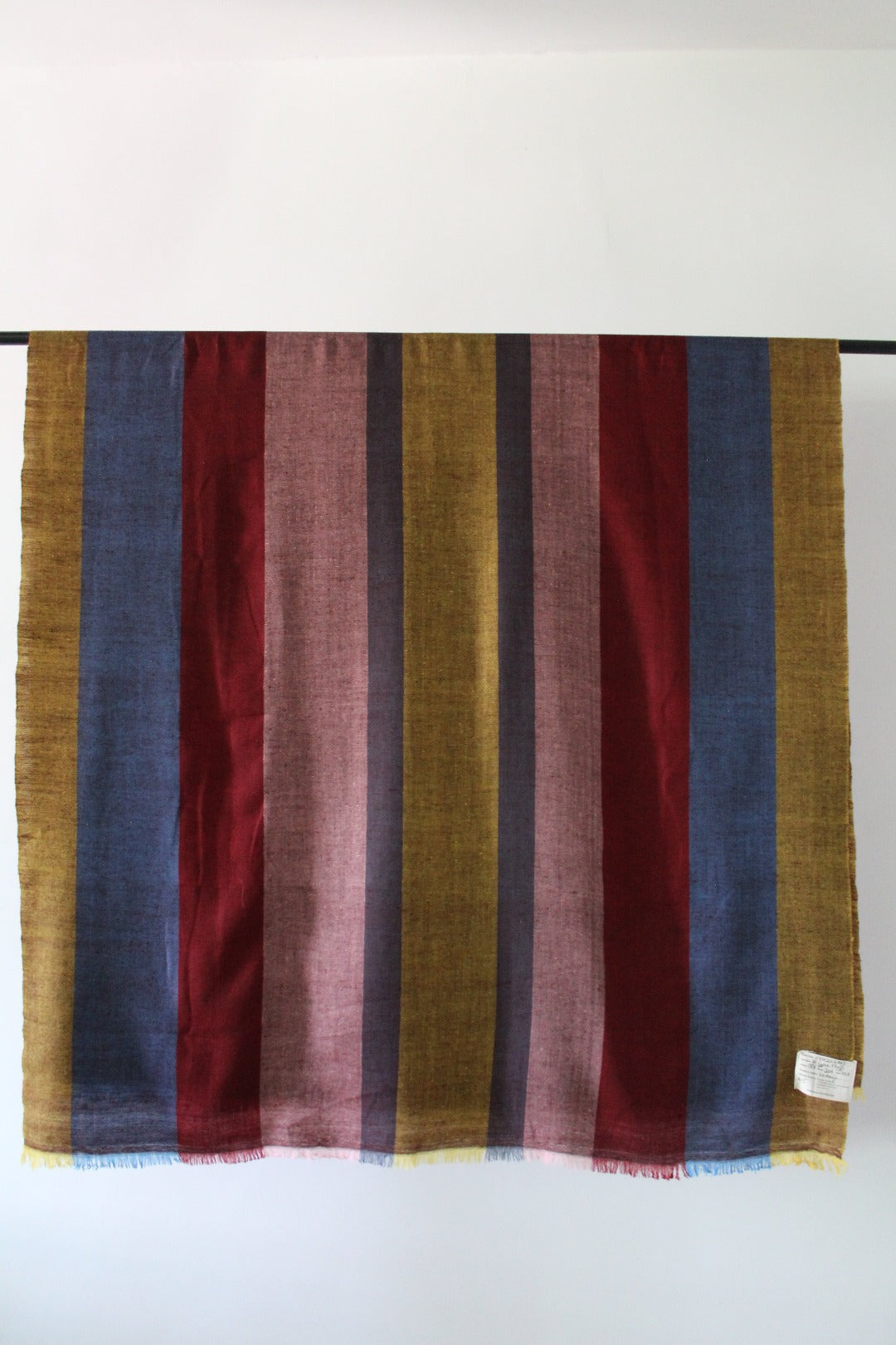 Hector Multi Coloured Strips Cashmere Shawl