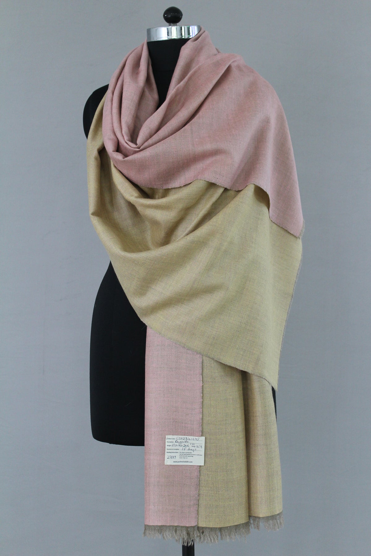 Navvya Taos Taupe And Mauvelous Cashmere Shawl