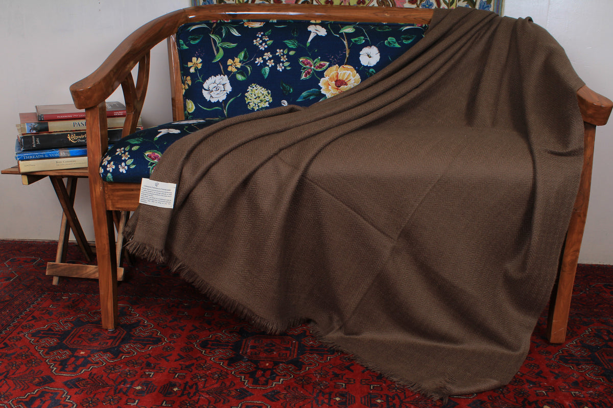 Sayyan Mocha Brown Single Pashmina Blanket