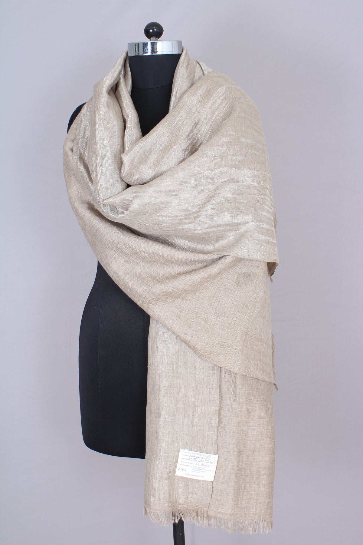 Wajeeh Metallic Reversible Cashmere Shawl