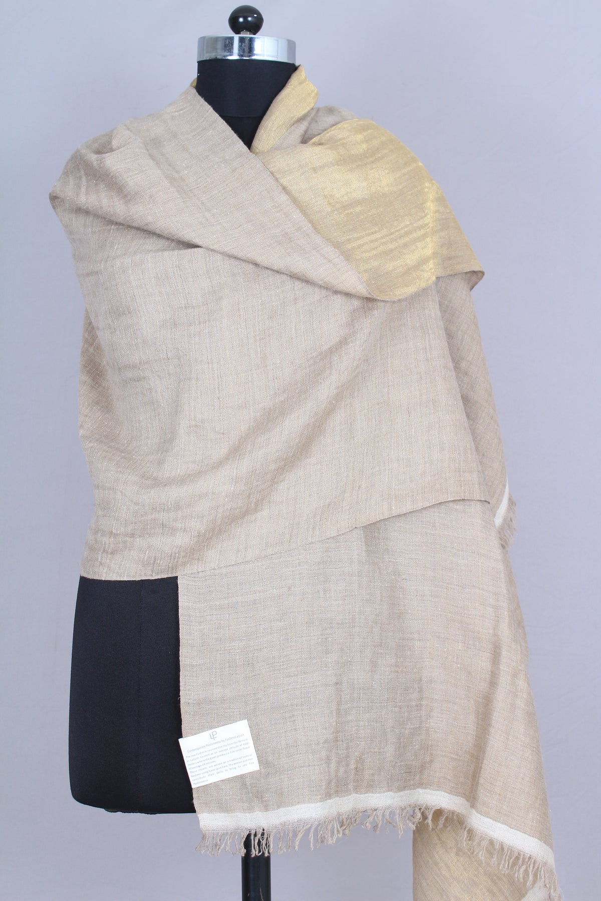 Intesaar Metallic Reversible Cashmere Stole