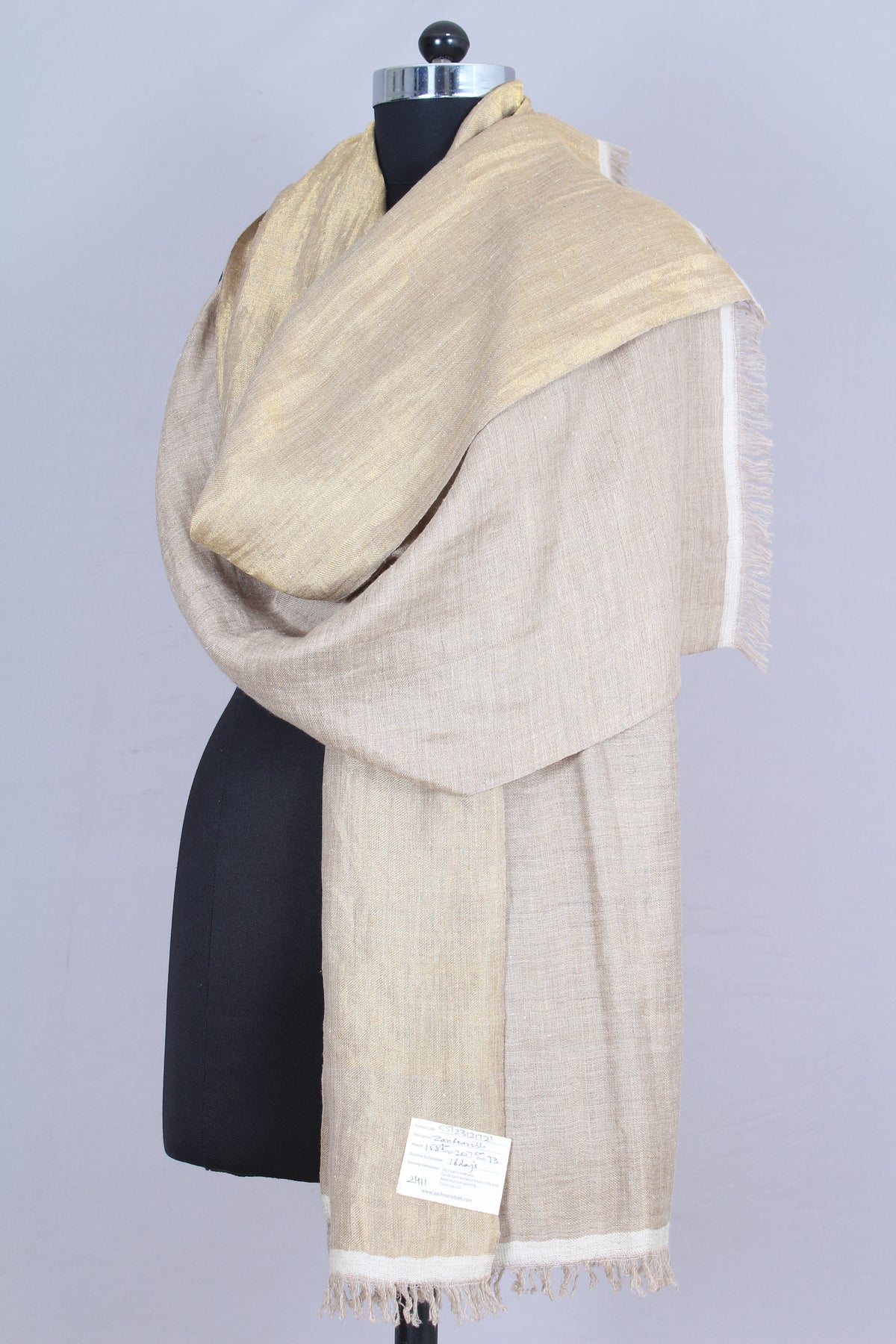 Intesaar Metallic Reversible Cashmere Stole