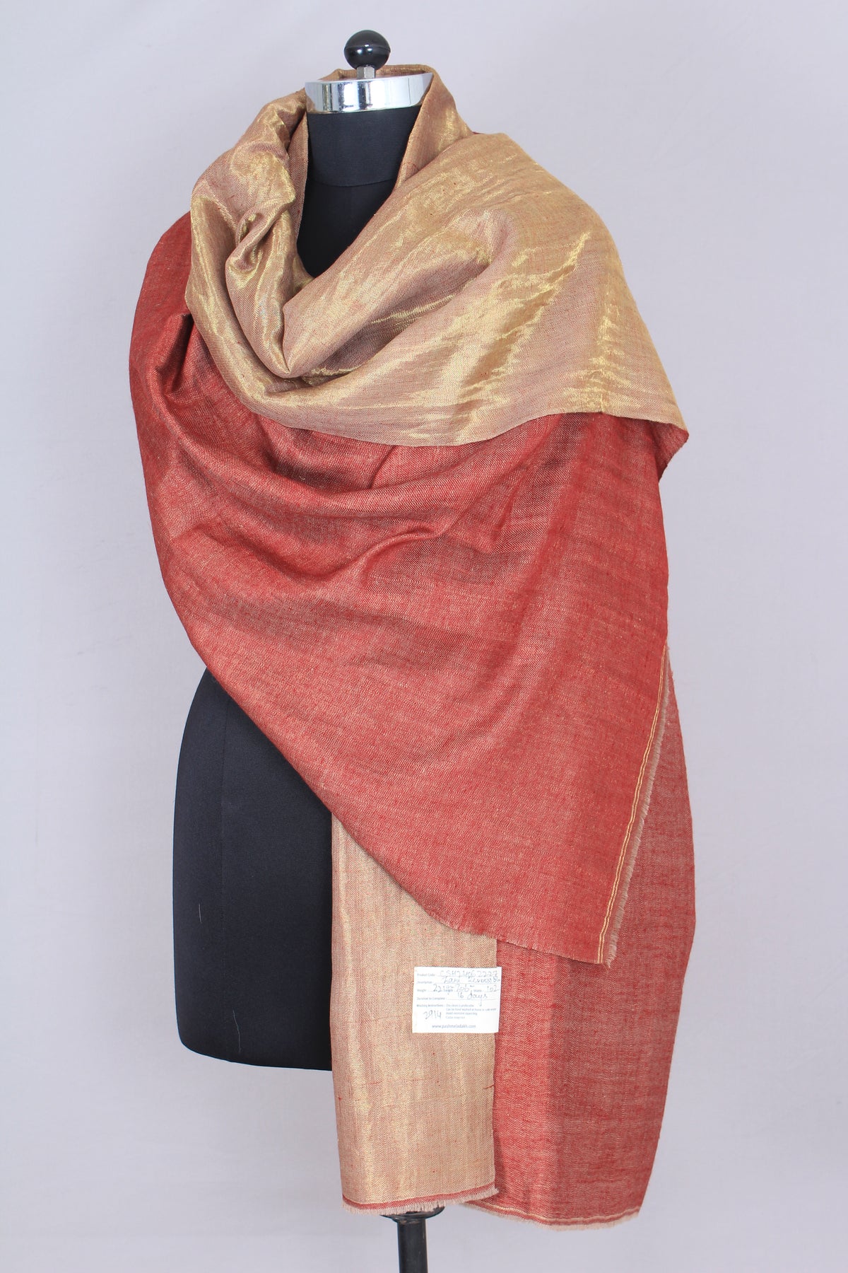 Pashmina zari reversible shawl