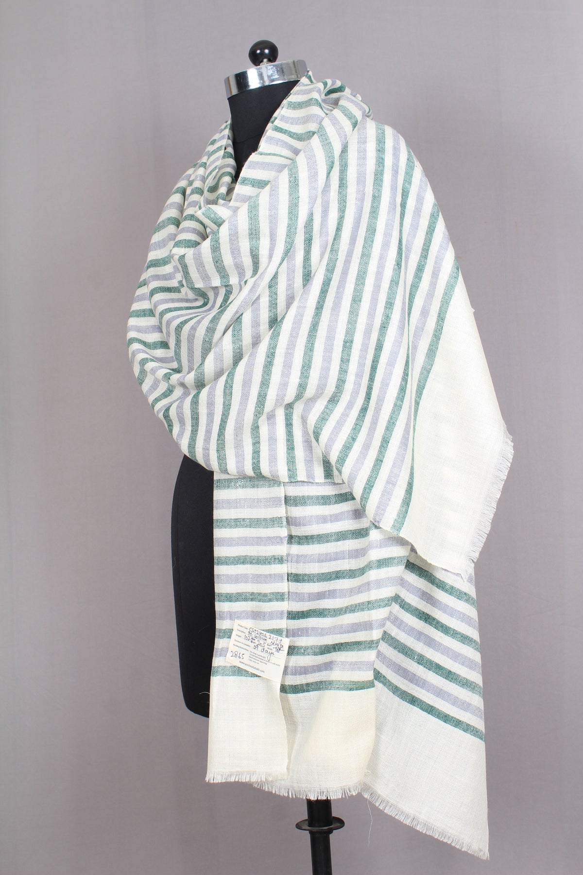 Harold Blue Strips Cashmere Stole