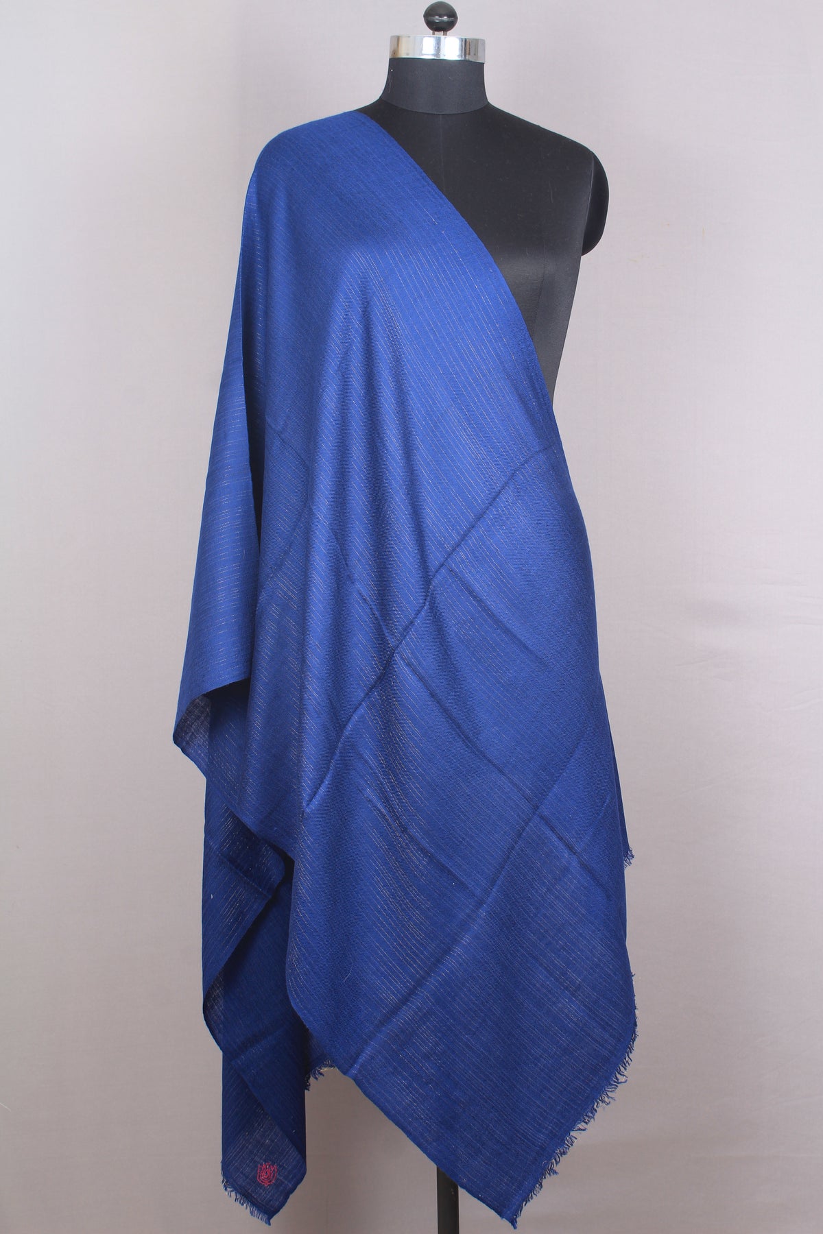 Milliana Sapphire Blue Metallic Cashmere Stole