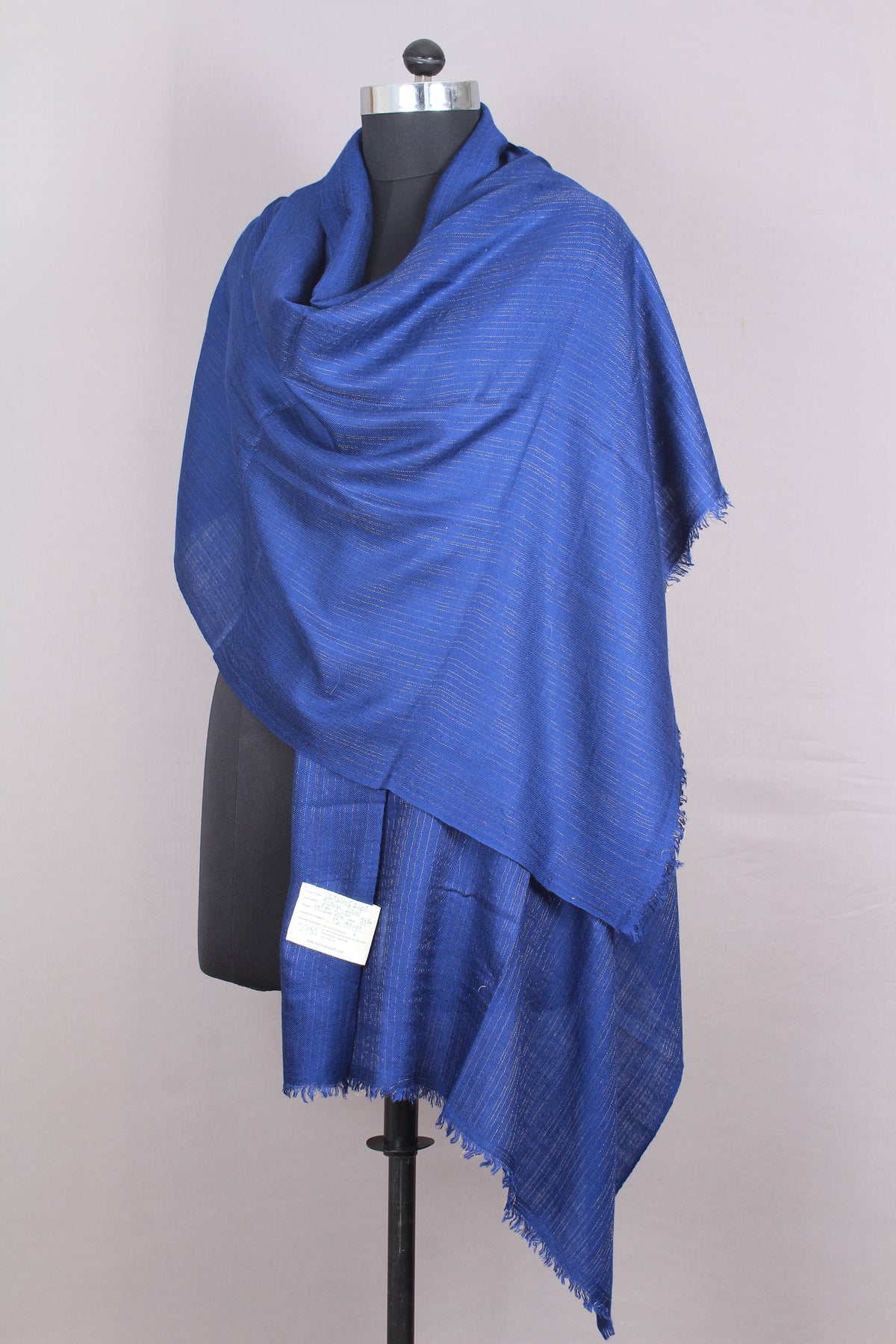 Milliana Sapphire Blue Metallic Cashmere Stole