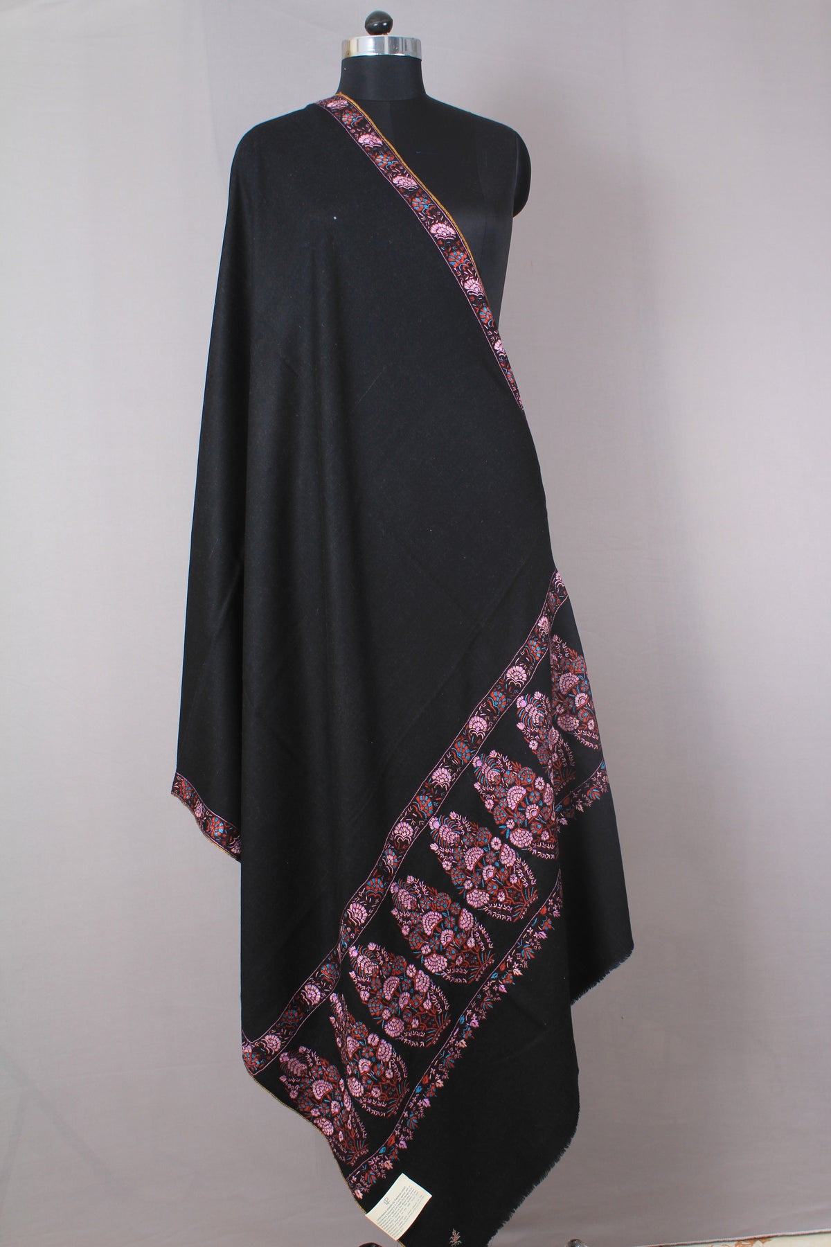 Timeless Veil Smokey Black Paldar Pashmina Shawl