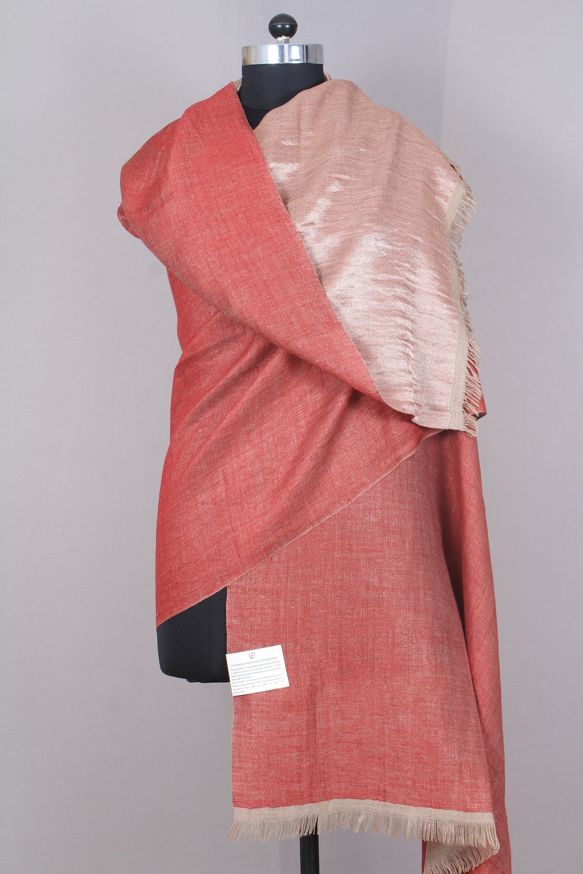 Malayah Metallic Reversible Cashmere shawl