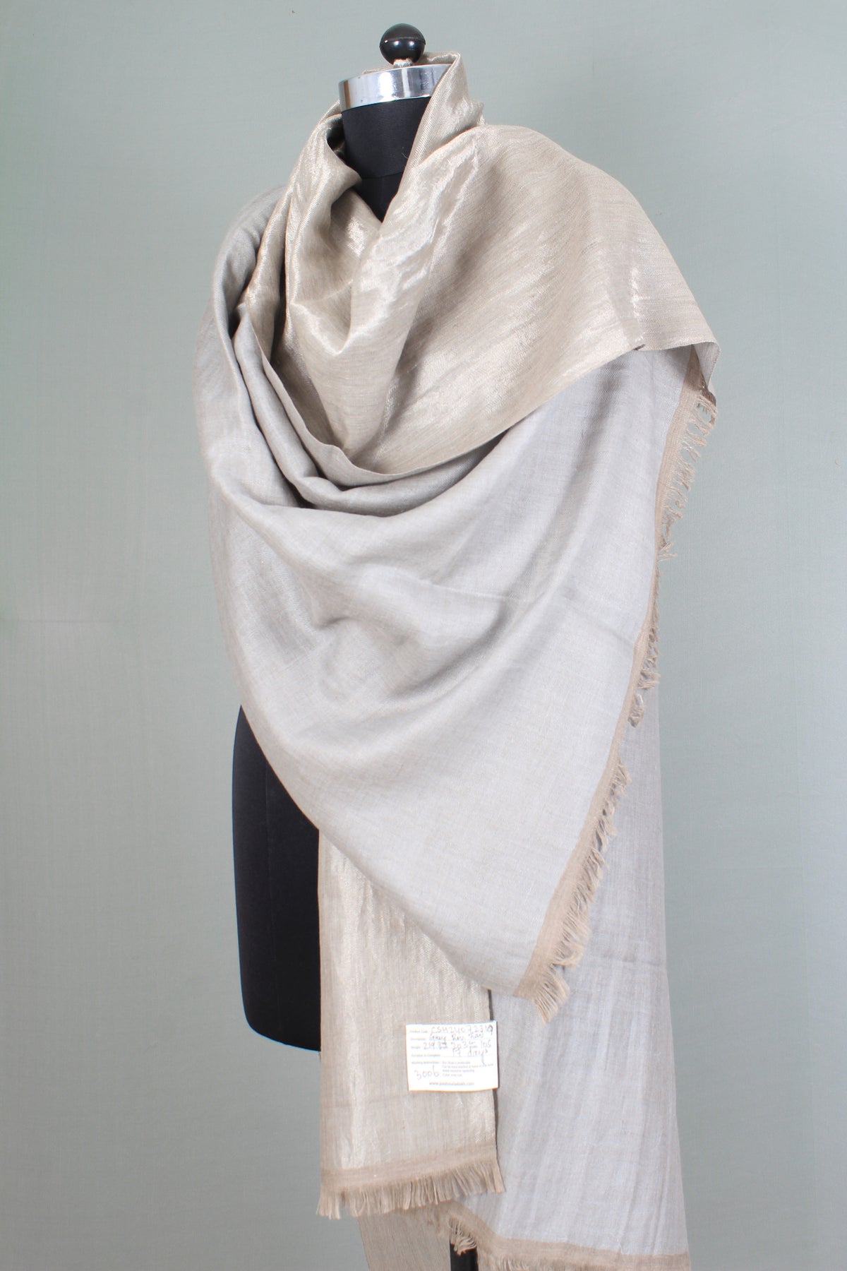 Nicolas Metallic Reversible Cashmere Shawl