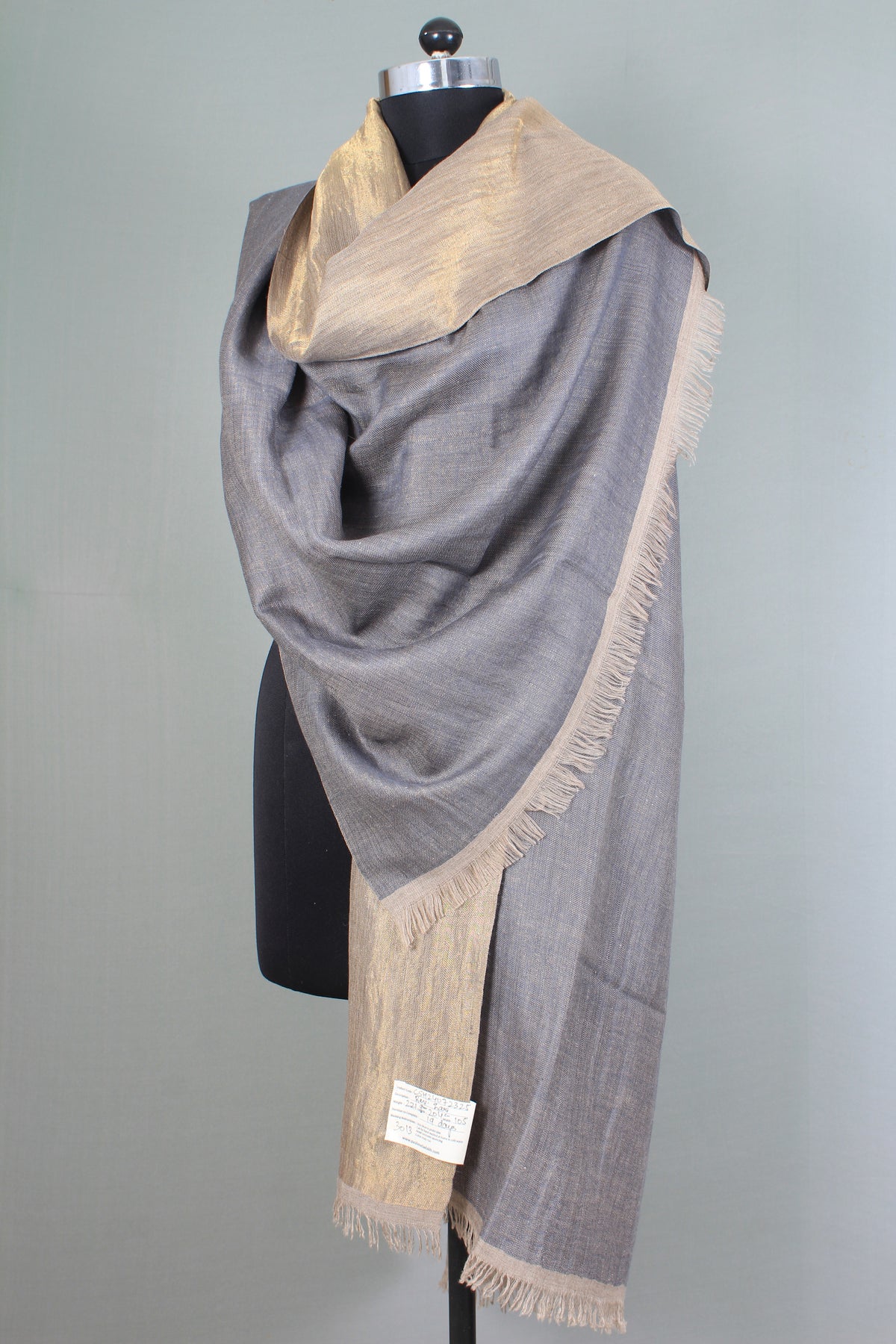 Xavier Metallic Reversible Cashmere Shawl