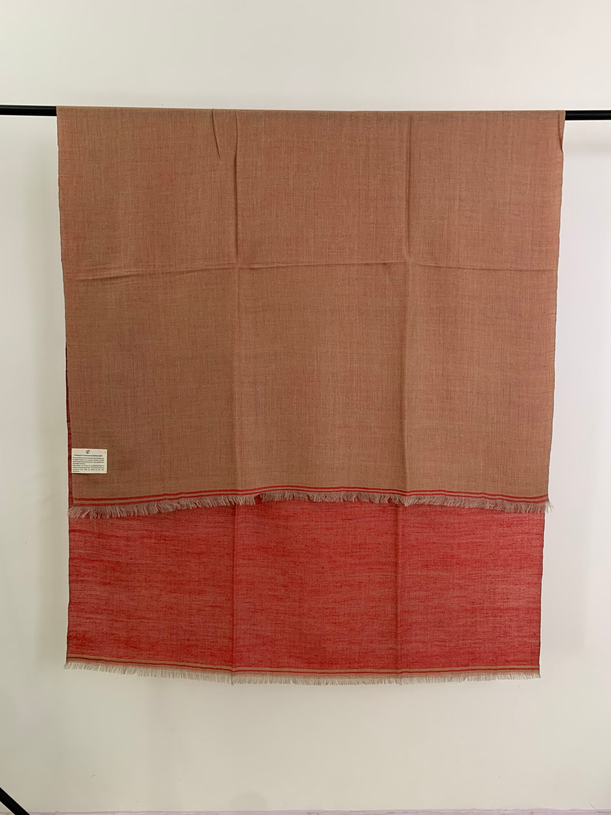 Red reversible shawl