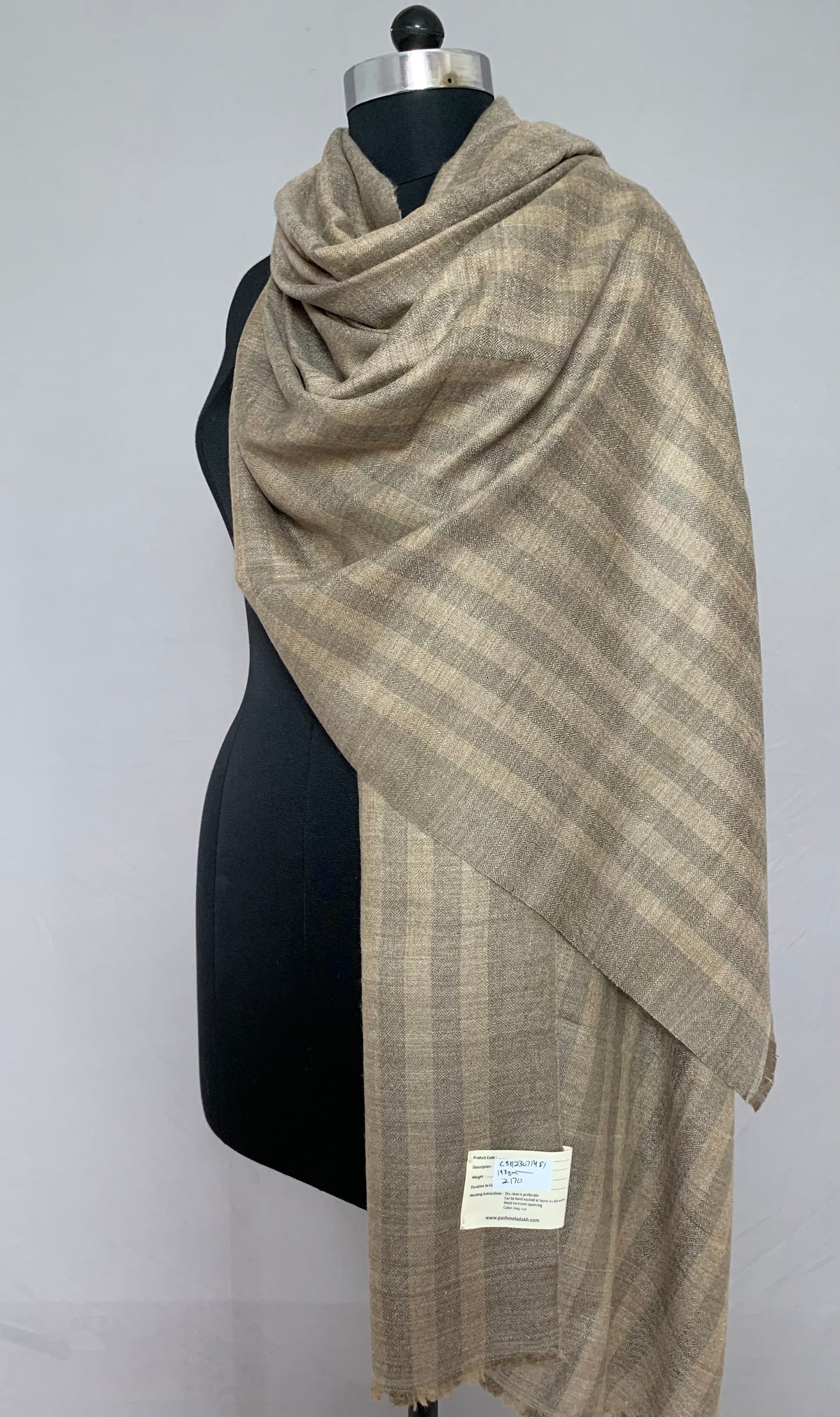Grey Strips shawl
