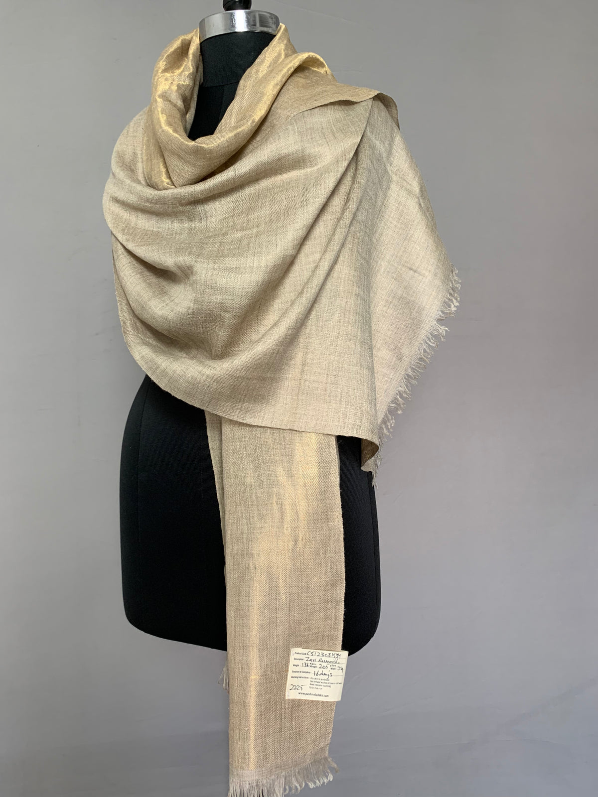 Medaline Metallic Reversible Cashmere Stole