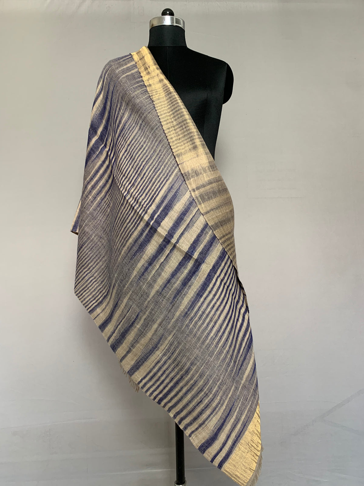 Gianna Ikat Dyed Zari Reversible Cashmere Stole