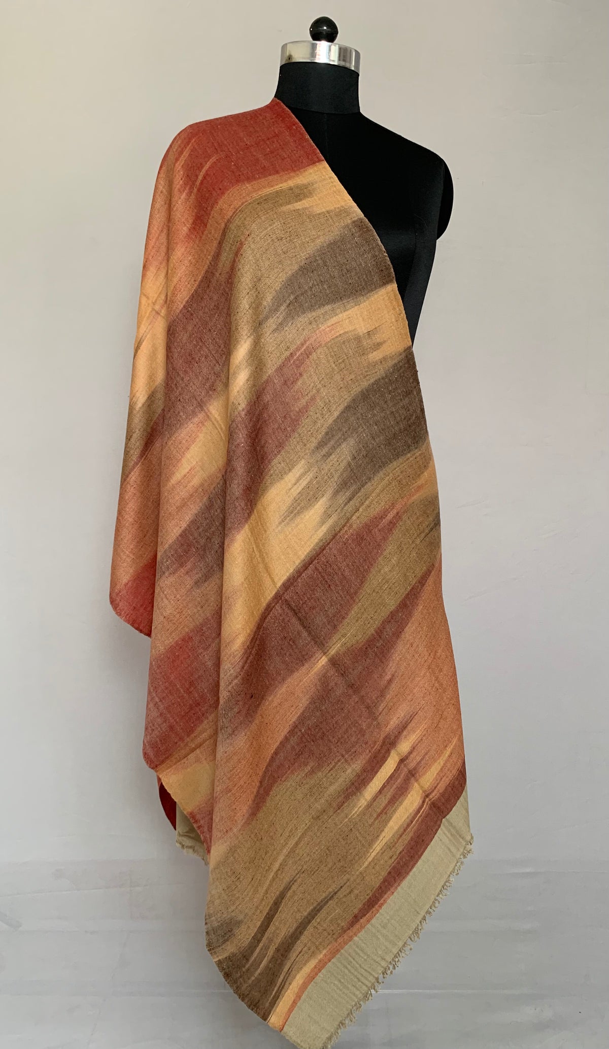 Mystic Meld Ikat Dyed Cashmere Stole