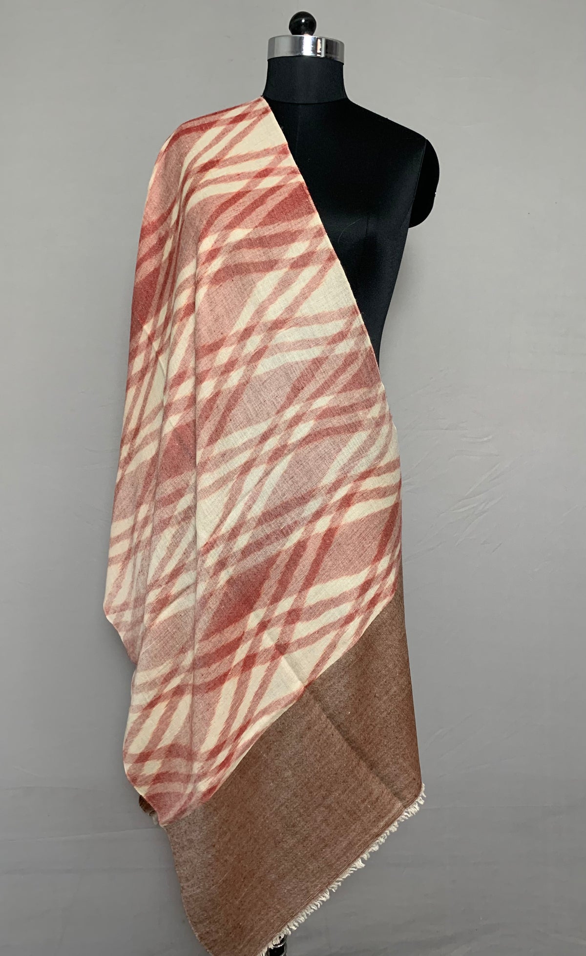 Ira Diamond Blush Ikat Dyed Cashmere Stole