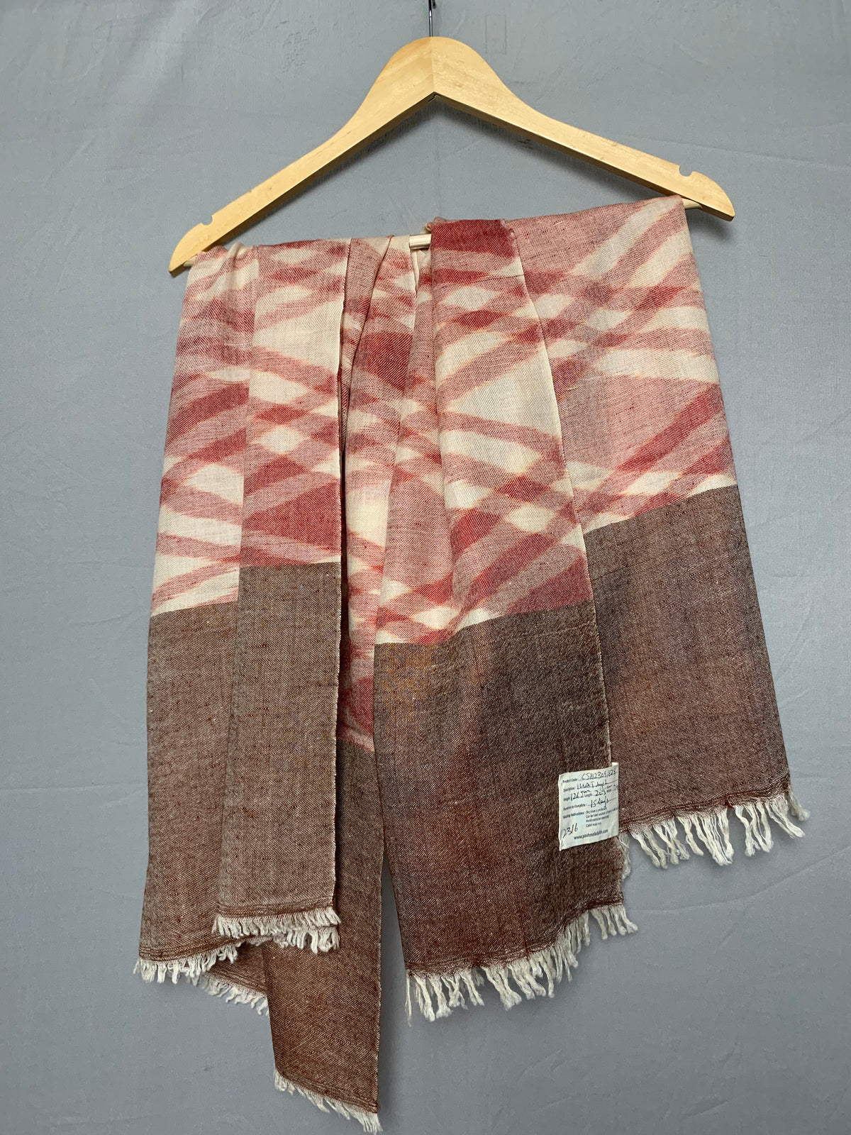 Ira Diamond Blush Ikat Dyed Cashmere Stole