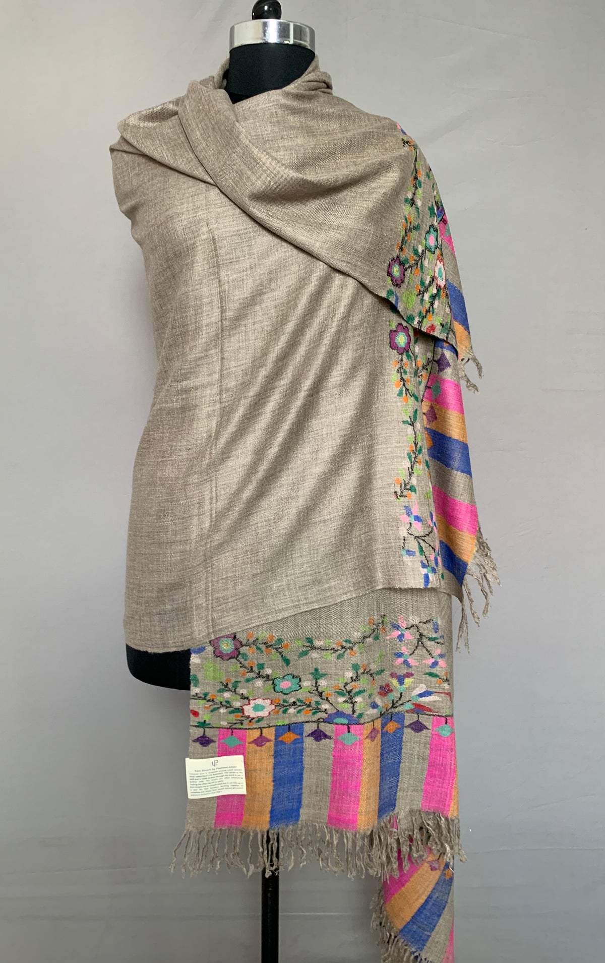 Zaboor-e-Ajam Kani Paldar Floral Pashmina Shawl