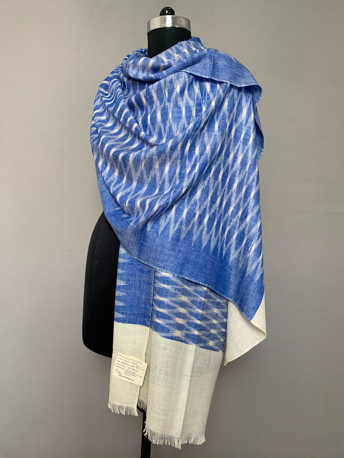 Sophia Basket Weave Ikat Dyed Cashmere Shawl