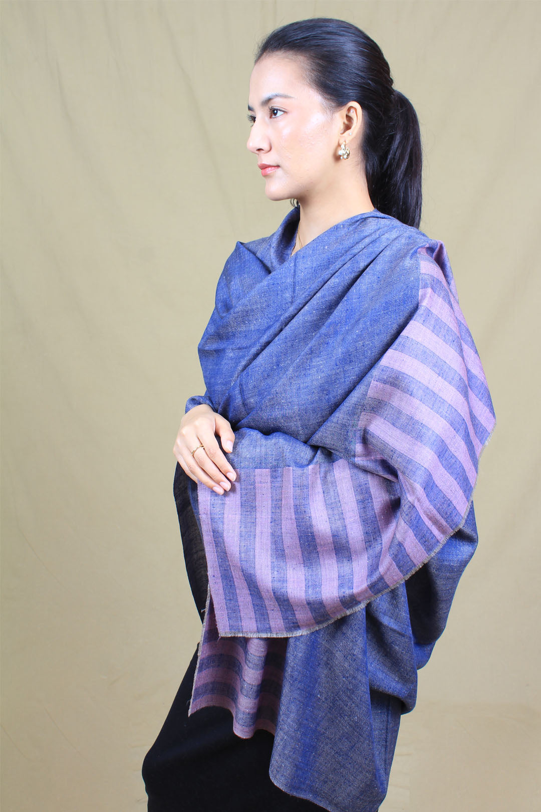 Tadeen Paldar & Strips Cashmere Shawl