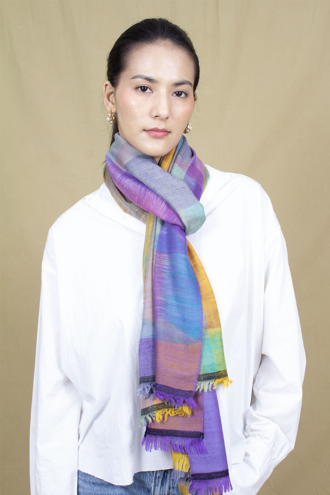 Meera Multi Coloured Cashmere Stole