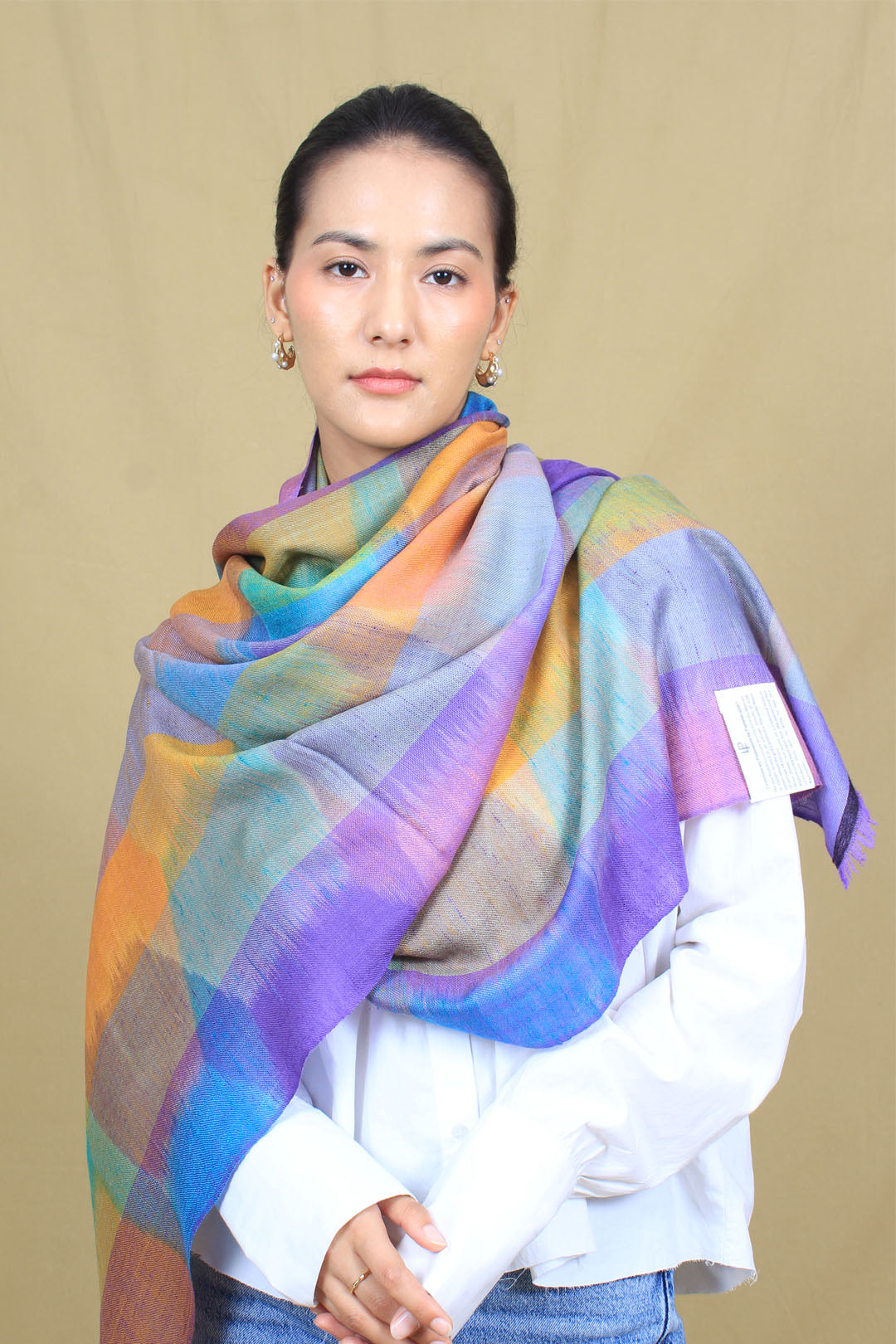 Meera Multi Coloured Cashmere Stole