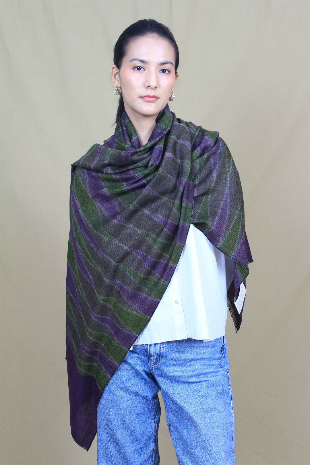 Tanya Ikat Dyed Cashmere Stole