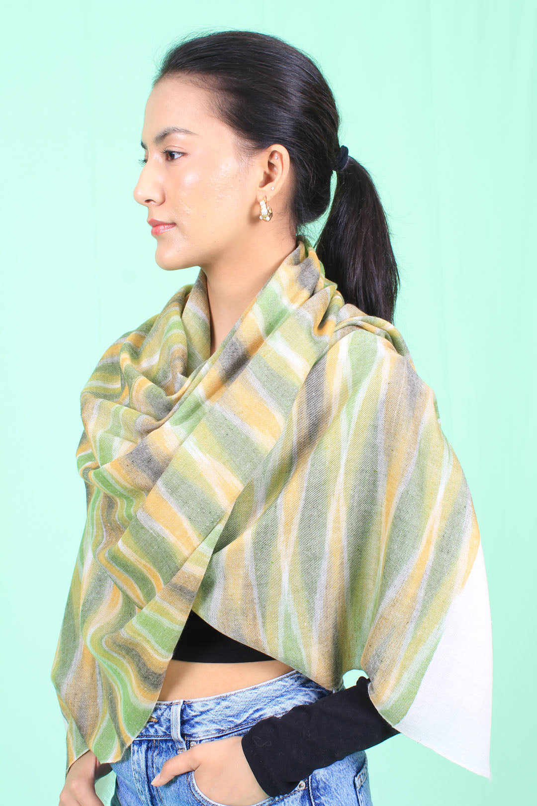 Hafelle Ikat Dyed Cashmere Stole