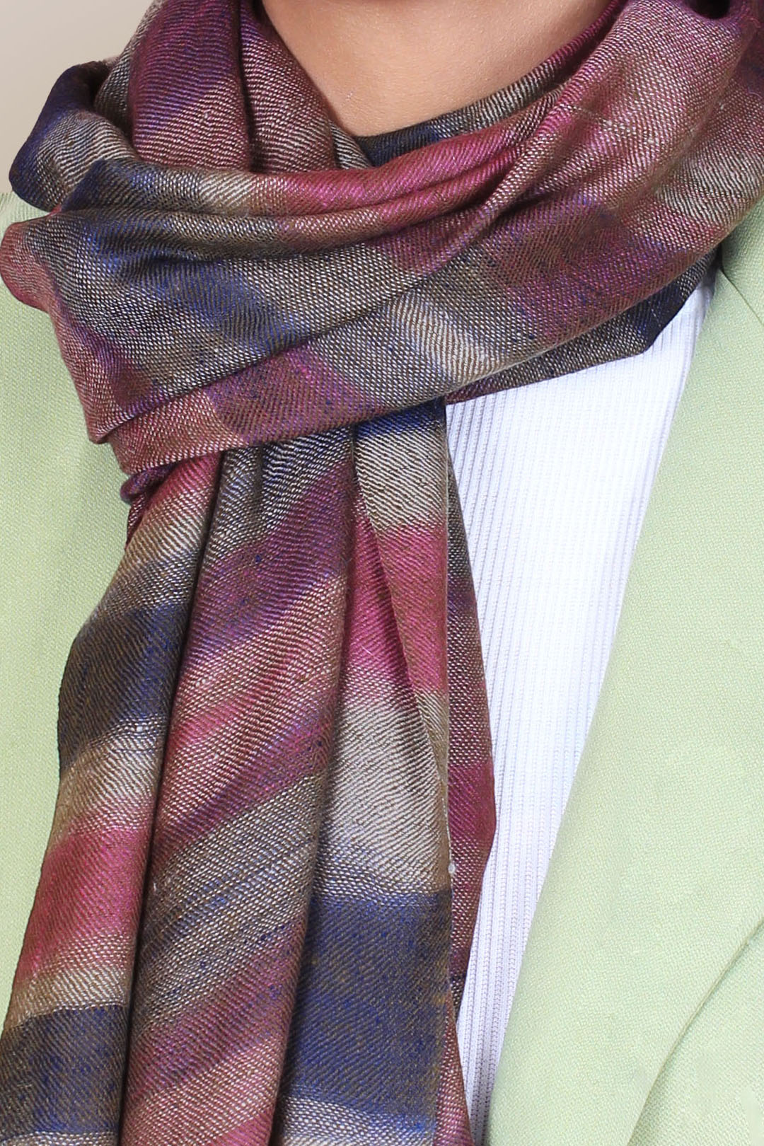 Shirley Multi Coloured Ikat Dyed Cashmere Stole