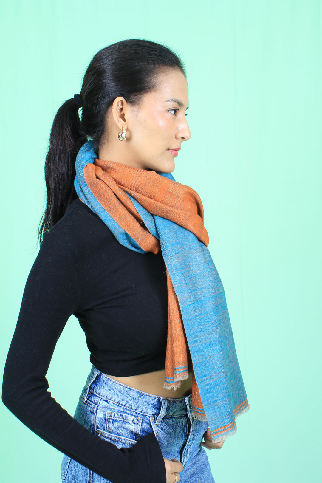 Quratulain Reversible Cashmere Stole