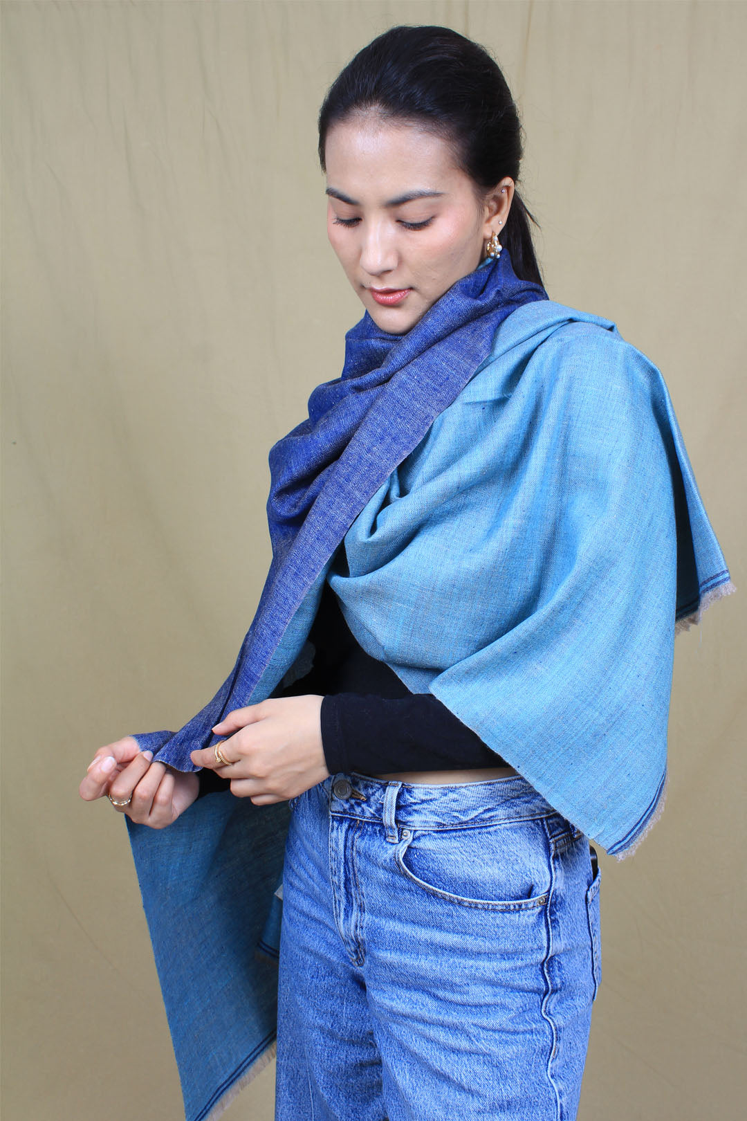 Nourah Reversible Cashmere Stole