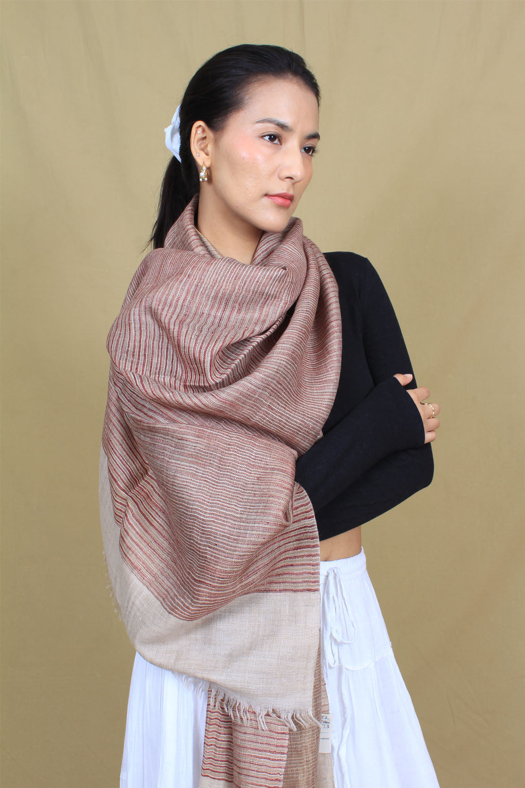 Durnaz Metallic Reversible Cashmere Stole