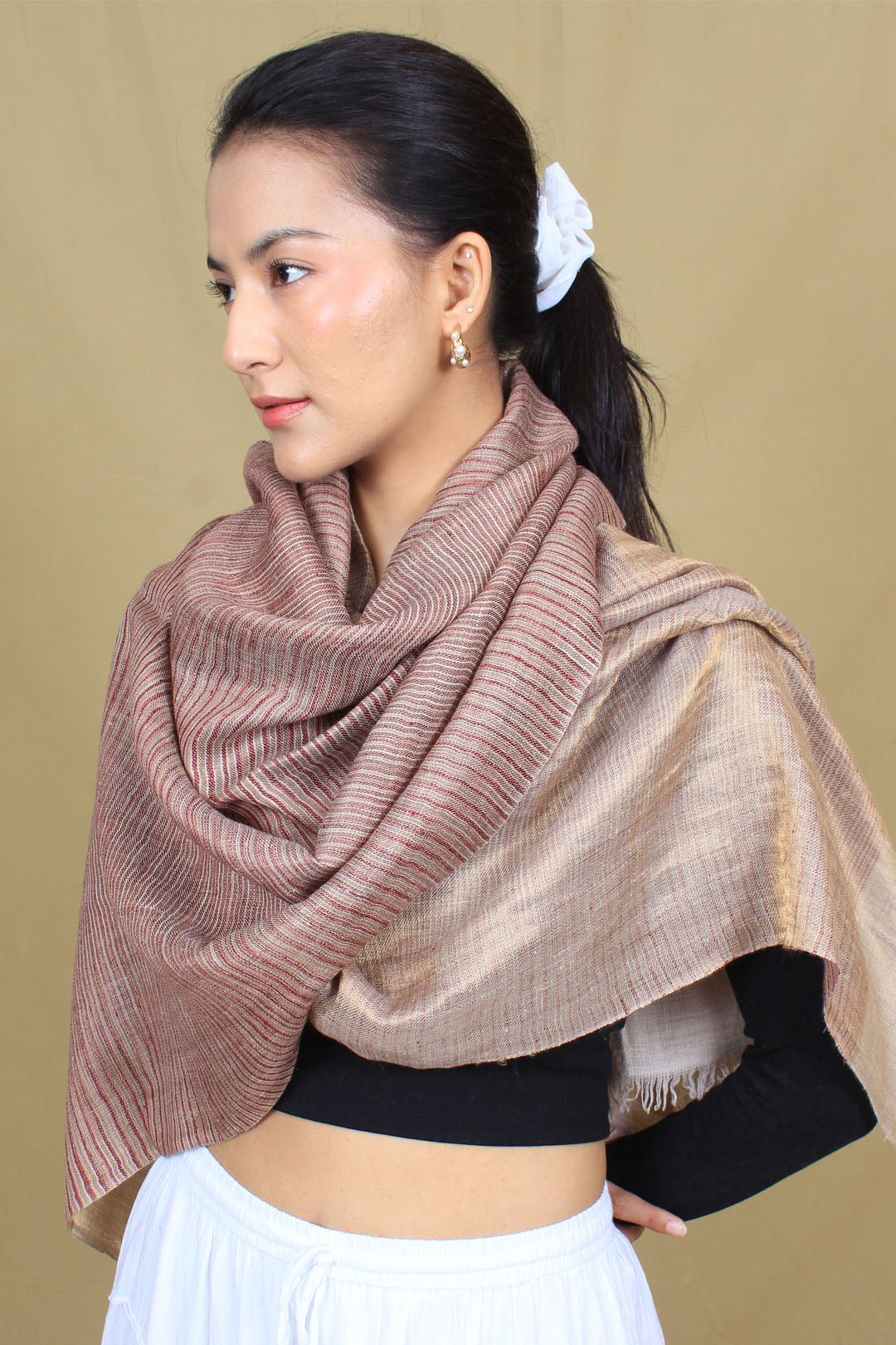 Durnaz Metallic Reversible Cashmere Stole