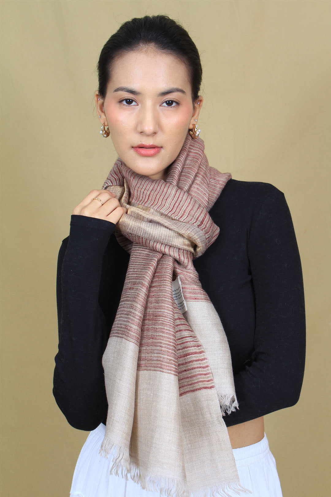 Durnaz Metallic Reversible Cashmere Stole