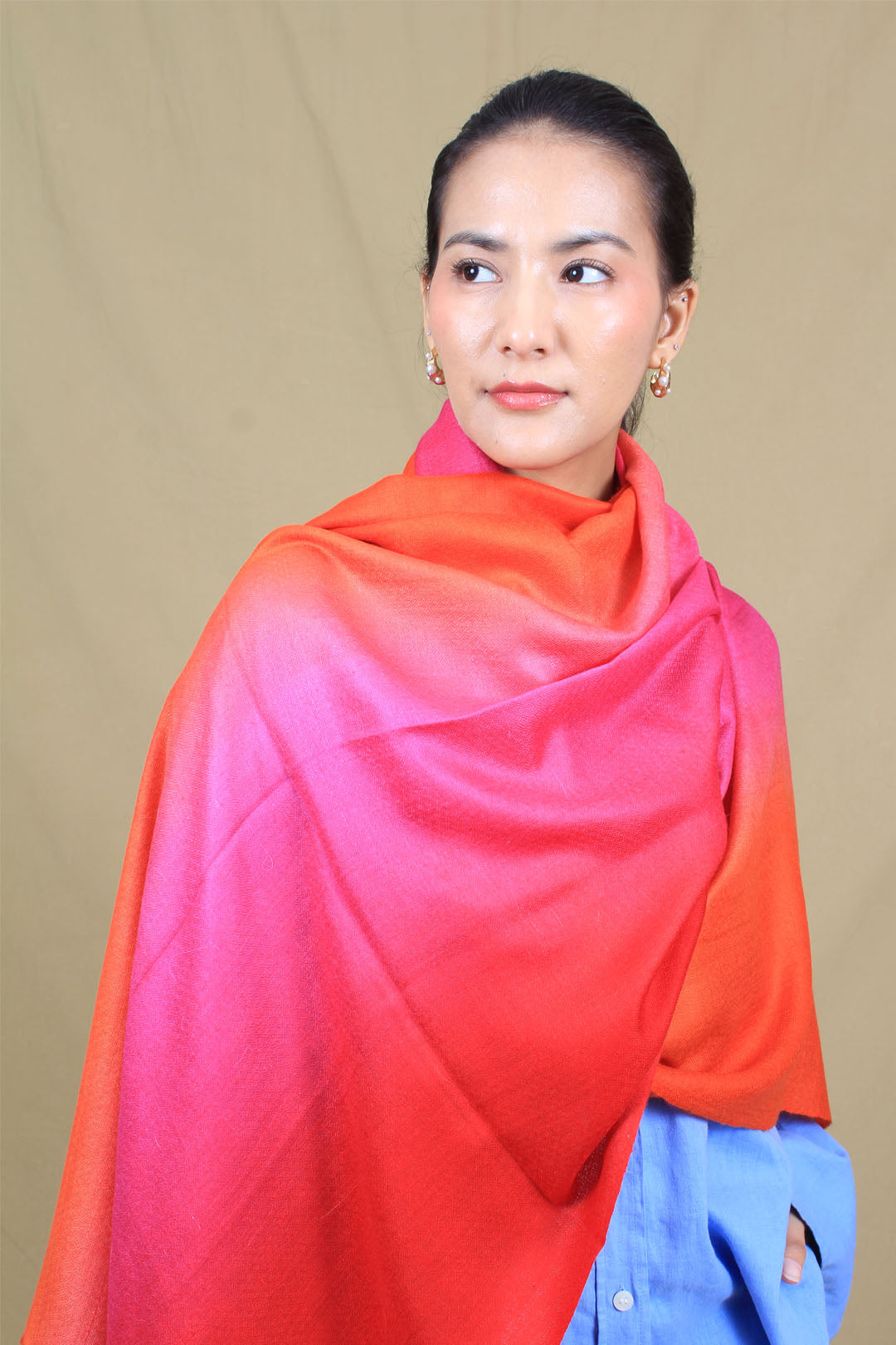 Haadi Ombre Dyed Cashmere Stole