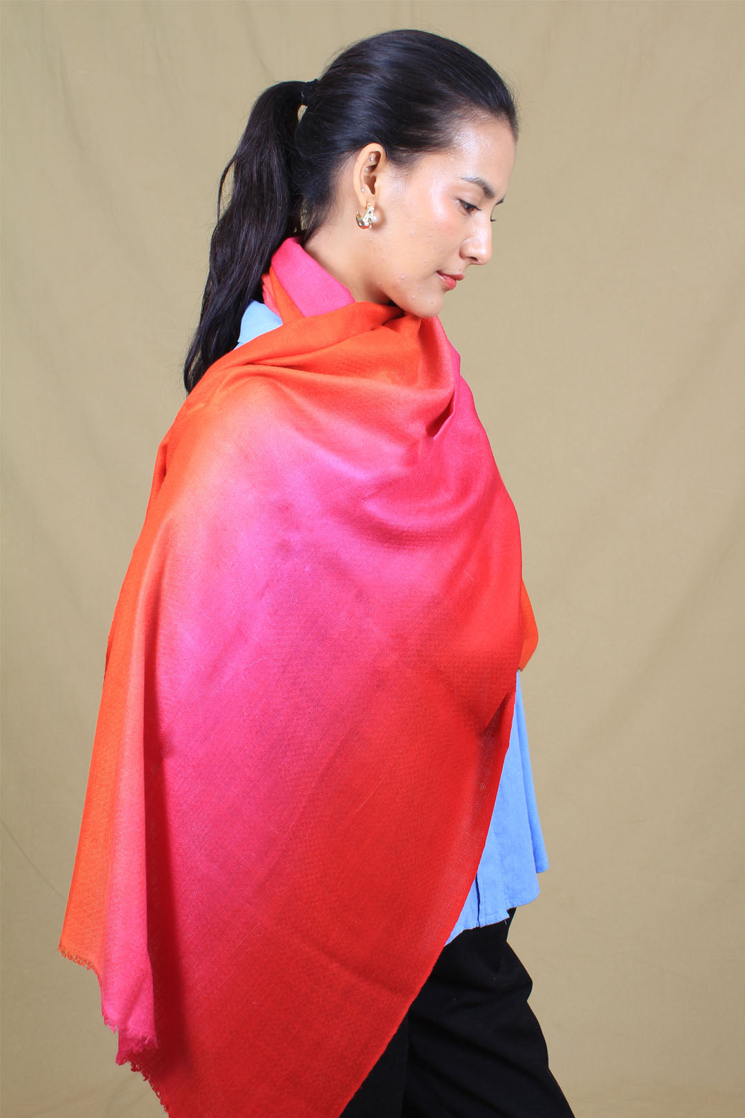 Haadi Ombre Dyed Cashmere Stole