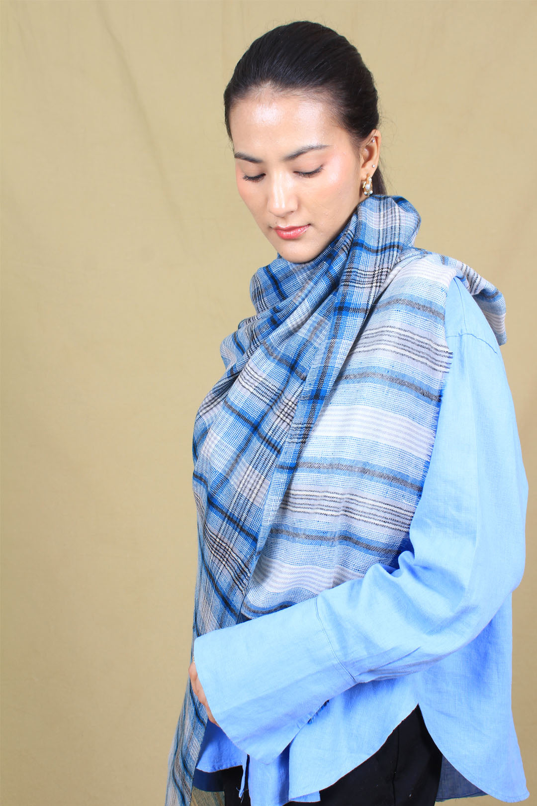 Royce Buffalo Check Cashmere Stole