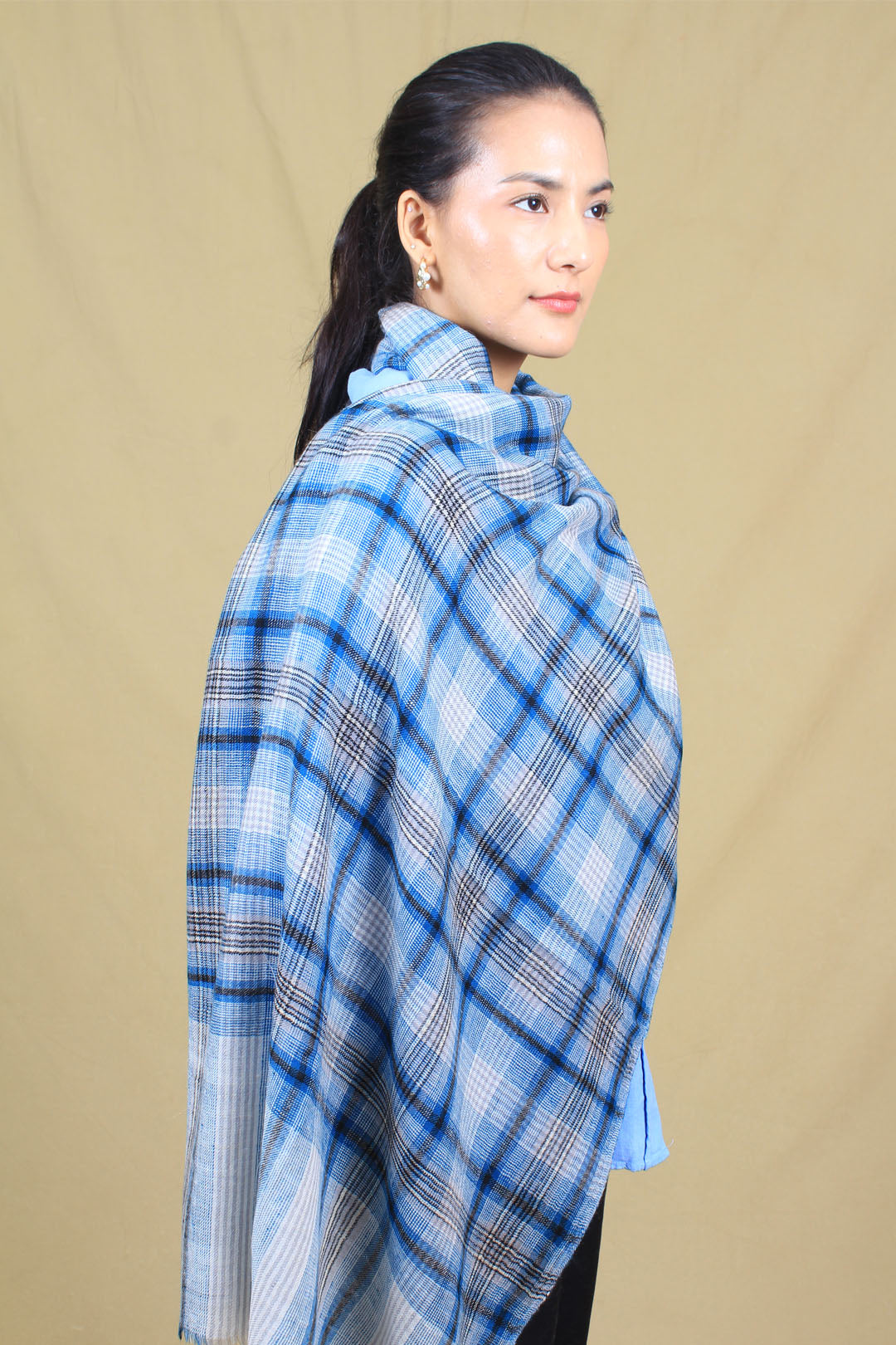 Royce Buffalo Check Cashmere Stole