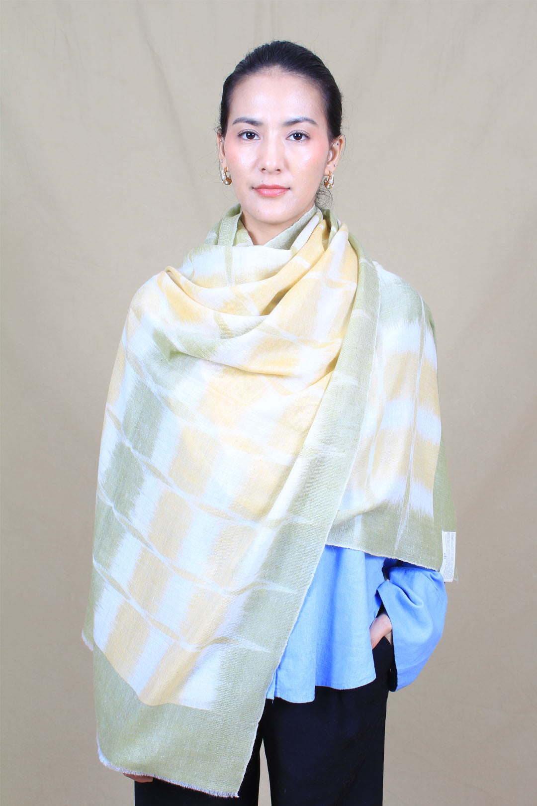 Gilbert Pastel Ikat Dyed Cashmere Stole