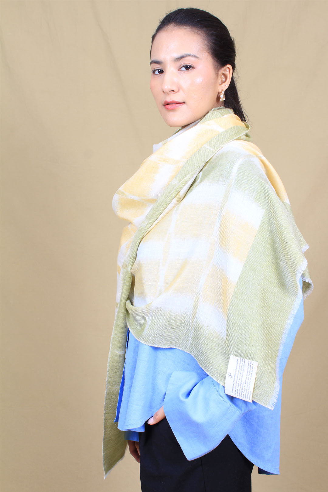 Gilbert Pastel Ikat Dyed Cashmere Stole